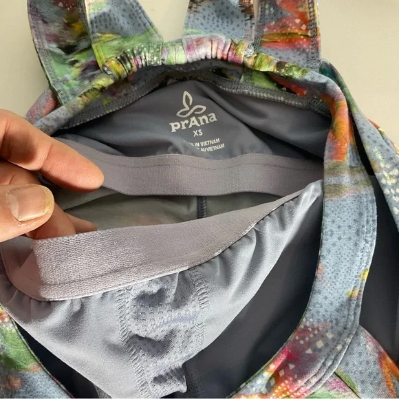 Prana Cantine Dress Blue Graceful Stretch Halter Double Strap back Round Neck XS - Picture 14 of 16